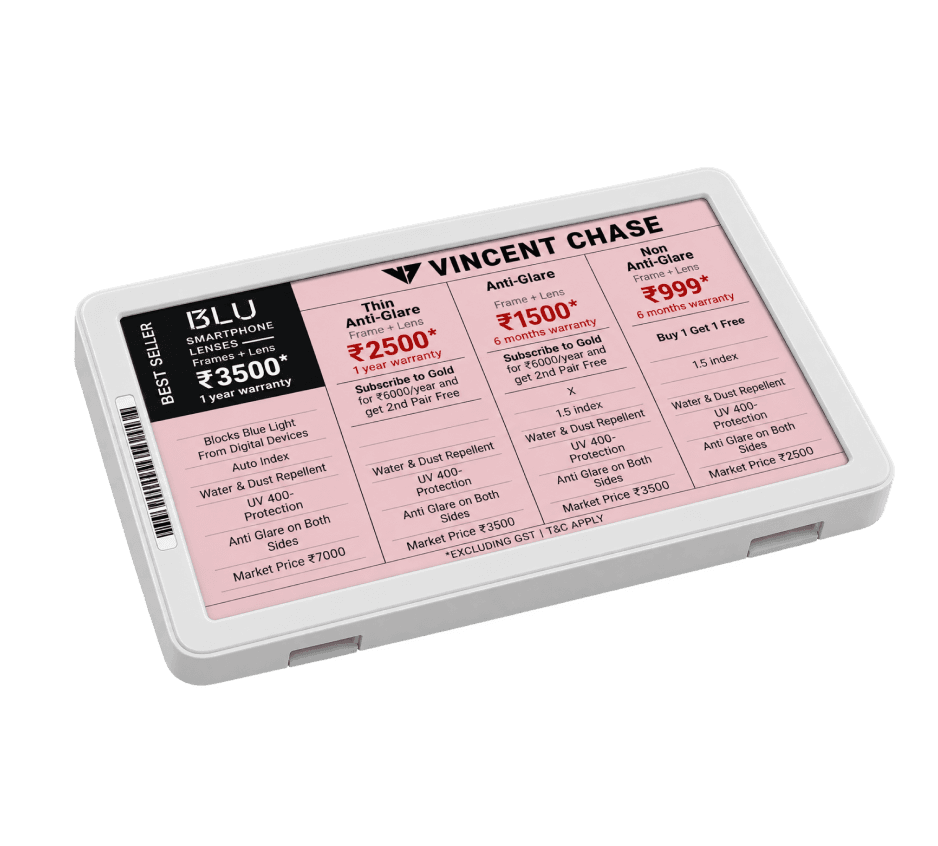An Ithina C-74 electronic shelf label