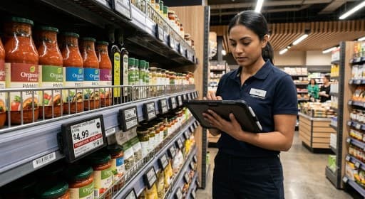 An Ithina device in a retail environment