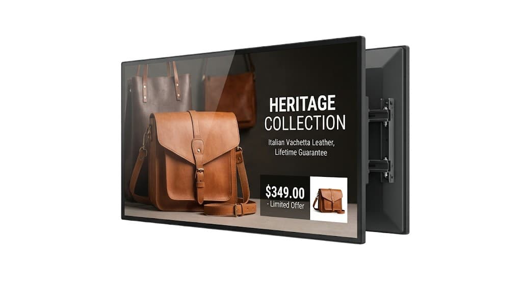 An Ithina large format display showing a product campaign