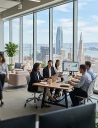 The Ithina team at work in the San Francisco office