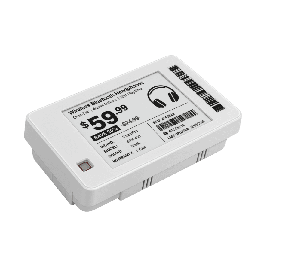 An Ithina C-16 electronic shelf label