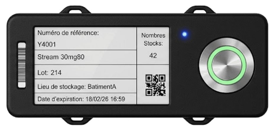 An Ithina IR-37 request tag with its illuminated call button