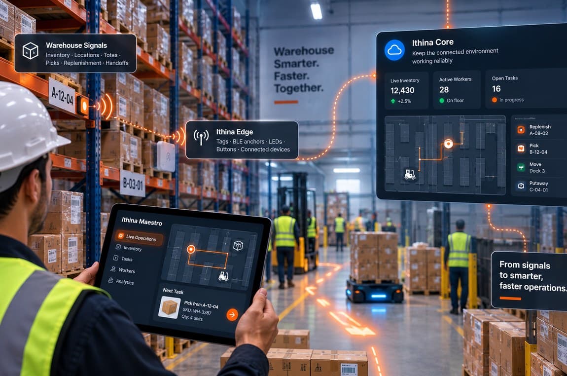 A scanned pick being validated against the order before it moves on